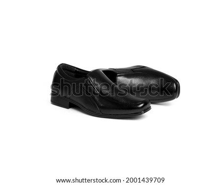 black loafers pair isolated on white background