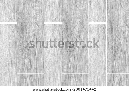 Ceramic tile floor with white wood grain patterna nd texture background seamless