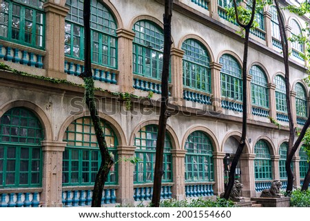 European-style retro buildings and western architecture in Shamian, Guangzhou, China