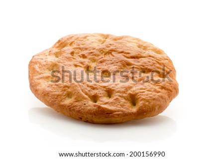 Fresh  bread on a isolated background. Studio photography.