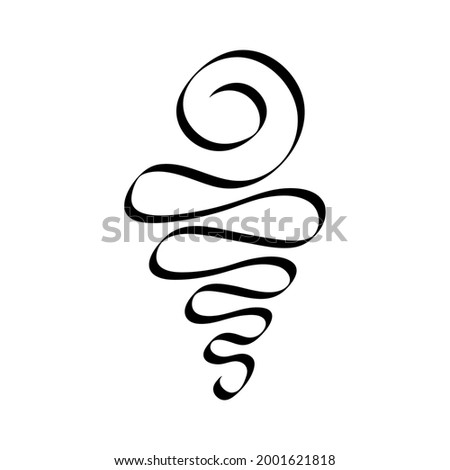 Vintage decorative swirl vector illustration