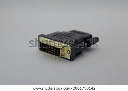 Conector DVI to HDMI isolated white background