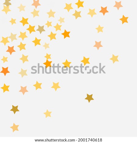 Bohemian Pastel Golden Gold Yellow Shiny Luxury Holiday Stars Surface Illustration. Magic Bright Trendy Night Background. Party Sky Seamless Vector. Simple Christmas Modern Design Backdrop.