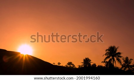 sunrise with sunlight warming and beuatiful 