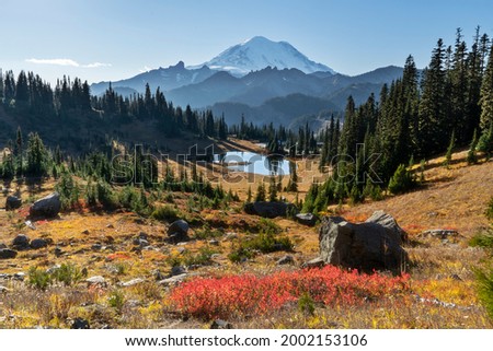 Fall In The Chinook Pass Area of Rainier National Park Royalty-Free Stock Photo #2002153106