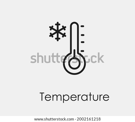 Temperature vector icon. Editable stroke. Symbol in Line Art Style for Design, Presentation, Website or Apps Elements, Logo. Pixel vector graphics - Vector