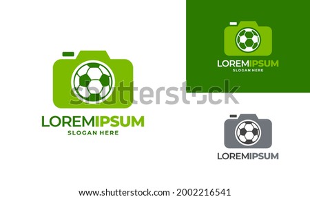 Sport Photo logo designs concept vector, Camera and Football logo icon