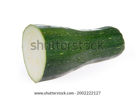 Fresh zucchini on a white background, close-up pictures