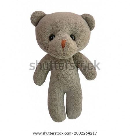 Cute Bear Doll on white background