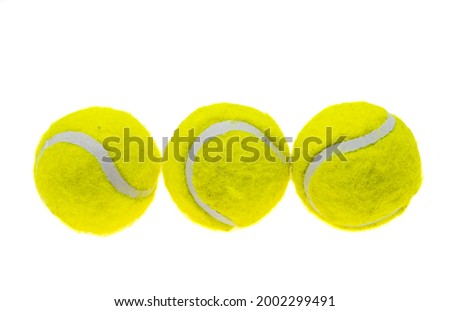 tennis balls isolated on white background 