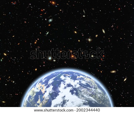 Magnificent earth in outer space. The elements of this image furnished by NASA.