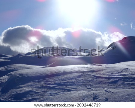 Snowy landscape in the Swiss Alps