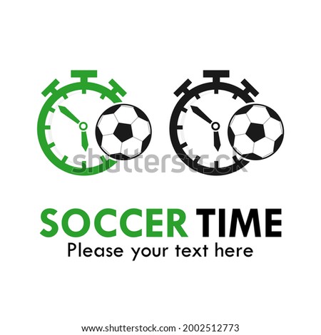 Soccer time logo template illustration