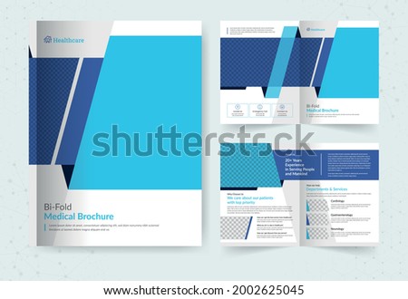 Bi fold Brochure template, Annual Report, Magazine, Poster, Corporate Presentation, Portfolio, Flyer, layout modern with Front and back