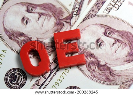 quantitative easing concept Royalty-Free Stock Photo #200268245