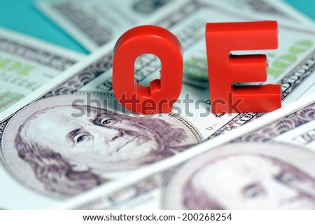 quantitative easing concept Royalty-Free Stock Photo #200268254