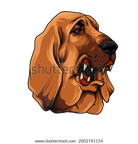 many expresions dog pet illustration