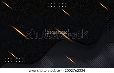 Abstract dark and gold light effect background