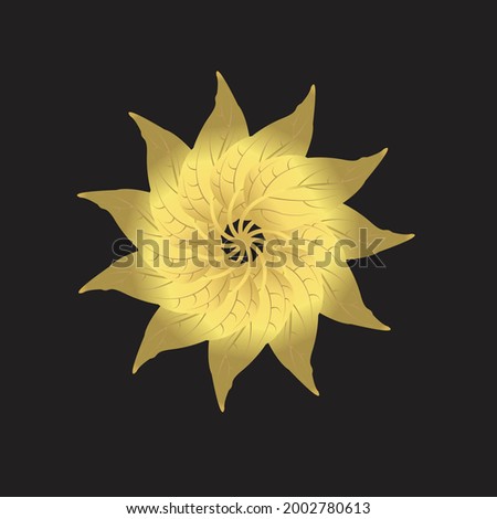 Gold Leaf Logo Vector Template Design