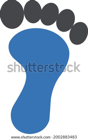 footprint with white background.gltph color icon.