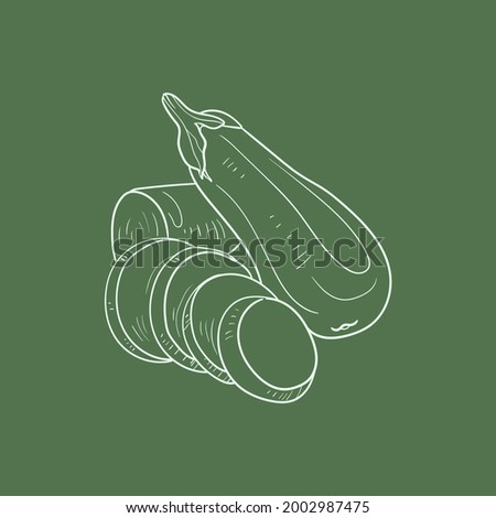 Aubergine Line vector illustration. Detailed Food icon for mobile concept, print, menu, and web apps. For for restaurant, bar, vegan, healthy and organic food, market, farmers market.
