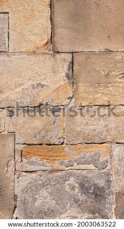Brown masonry wall in rural church