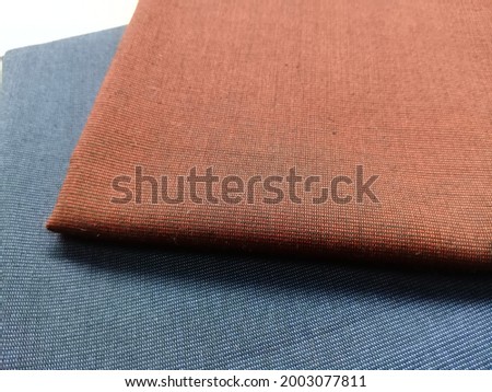 red and blue color cottonfill fabric structure