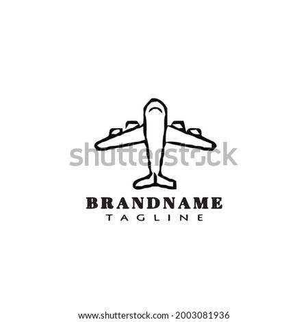 airplane logo icon modern template flat illustration