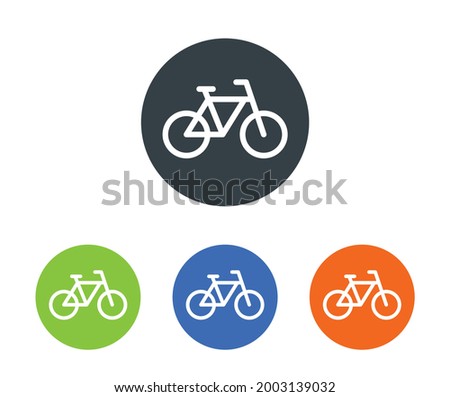 Bike, bicycle icon vector illustration flat design.