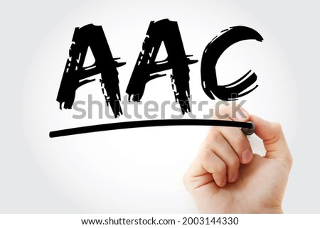 AAC - Advanced Audio Coding is an audio coding standard for lossy digital audio compression, acronym concept background