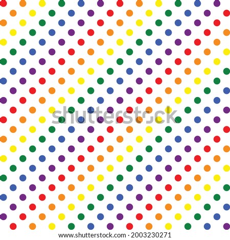 Rainbow polka dot background, LGBT flag, LGBT pride flag color Royalty-Free Stock Photo #2003230271