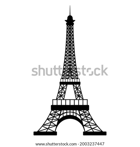 eifel tower image vector illustrations silhouette