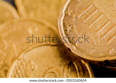 some coins in closeup - Euro Cent