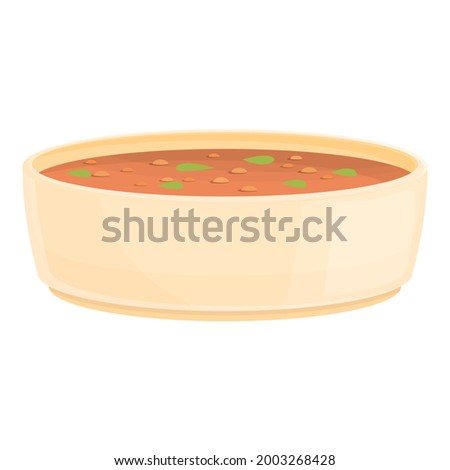 Lentil soup icon cartoon vector. Lentil bowl soup. Vegetable bean food Royalty-Free Stock Photo #2003268428