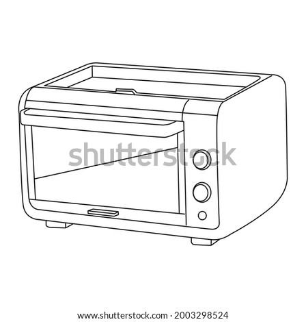 Microwave Line Drawing Clip Art 