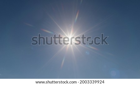 clear sunshine in blue sky background wallpaper