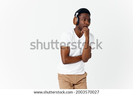 man with headphones music entertainment technology lifestyle