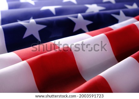 Flag United States America. Independence Day and Memorial Day.Stars and stripes