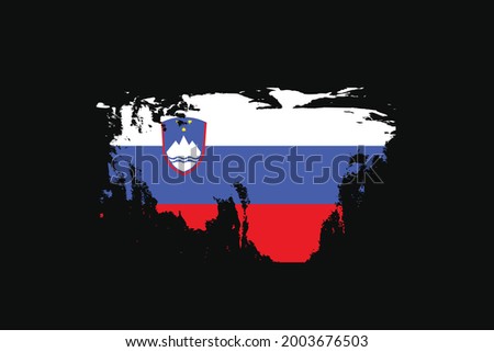 Grunge Style Flag of the Slovenia. It will be used t-shirt graphics, print, poster and Background.