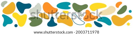 Abstract blotch shape. Liquid shape elements. Set of modern graphic elements. Fluid dynamical colored forms banner. Gradient abstract liquid shapes. Vector illustration. Royalty-Free Stock Photo #2003711978