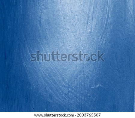Old wall pattern texture cement blue dark abstract blue color design are light with black gradient background.
