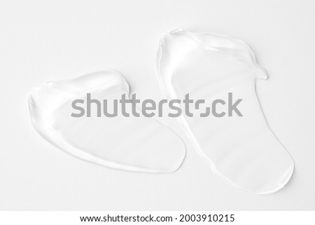 Transparent liquid gel, cosmetic cream as texture or background
