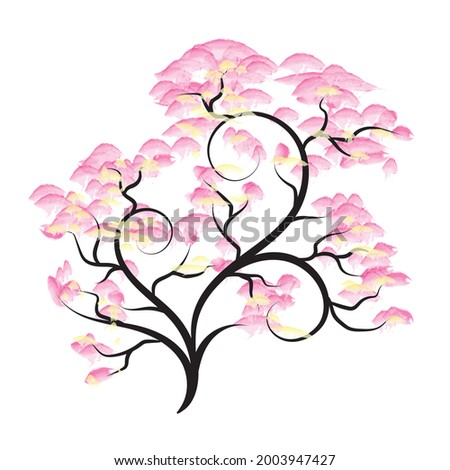 Abstract water color tree design