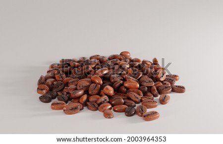 coffee beans There is one pile