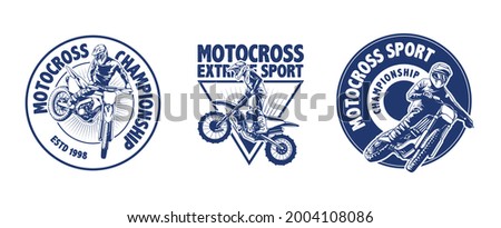motocross bike logo template design