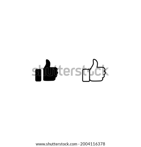Like Icon Vector. Thumb Up Symbol Images