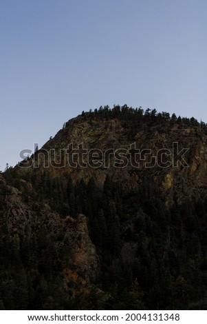 Colorado Springs mountain landscape with a skyline