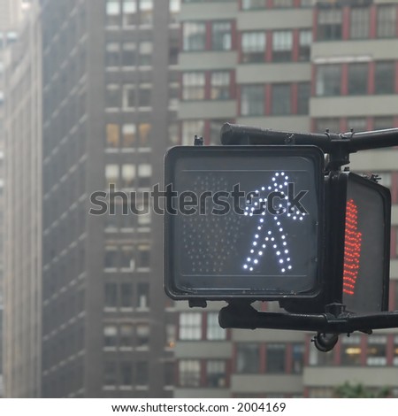 Walk pedestrian signal in NYC