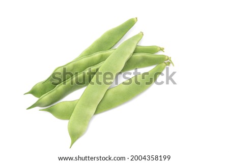 Morocco green beans isolated on white background Royalty-Free Stock Photo #2004358199