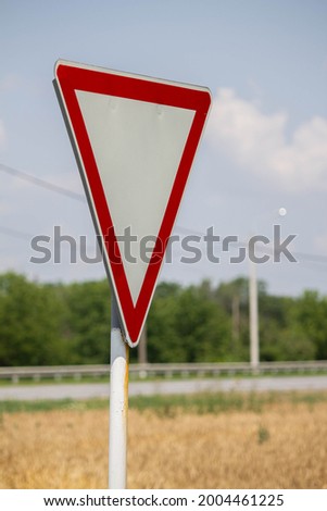 road sign give way, traffic rule 